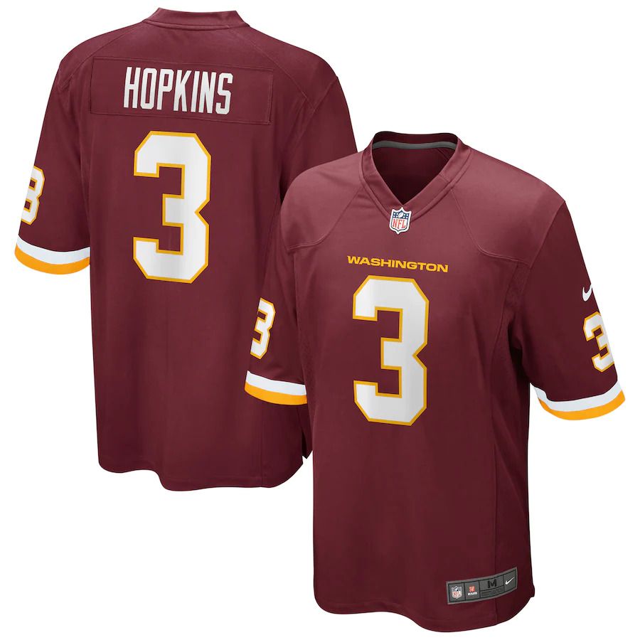 Men Washington Redskins #3 Dustin Hopkins Nike Burgundy Game Player NFL Jersey